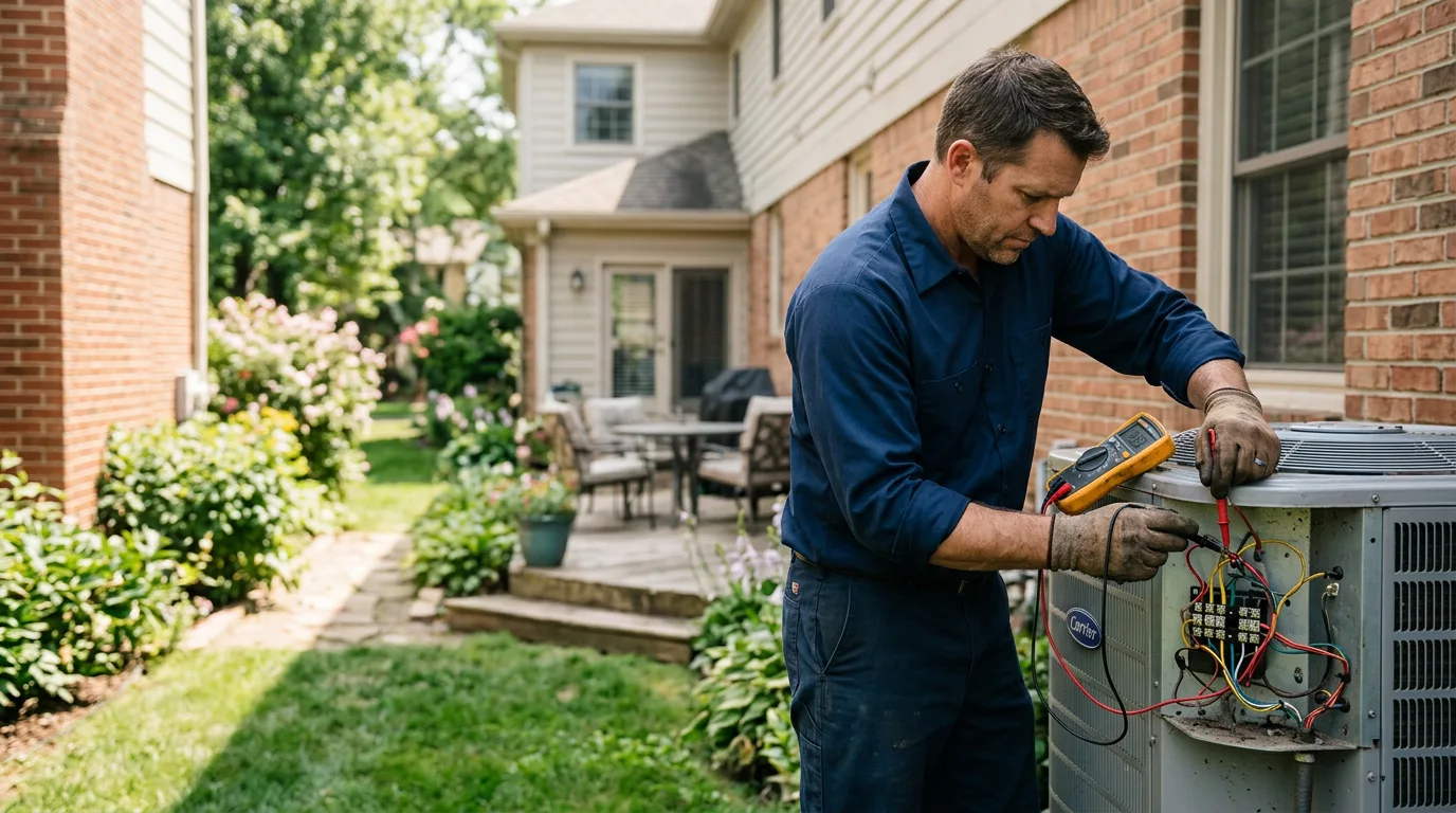 HVAC technician working near Rock Island, TX